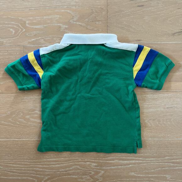Vintage 1990's Gymboree GymSports Green Polo Shirt Large 4/5 Years - Picture 3 of 4